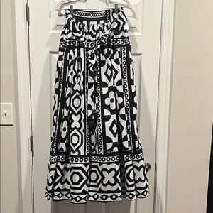 Advance Apparels Monochrome Patterned A-Line Skirt 6 To 12 Small To Large